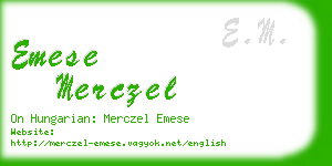 emese merczel business card